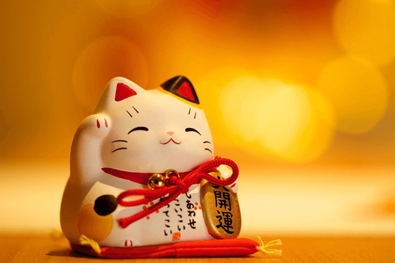 Hình nền mèo thần tài Maneki Neko thu hút tài lộc