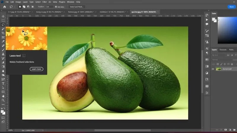 cách cắt ảnh trong photoshop