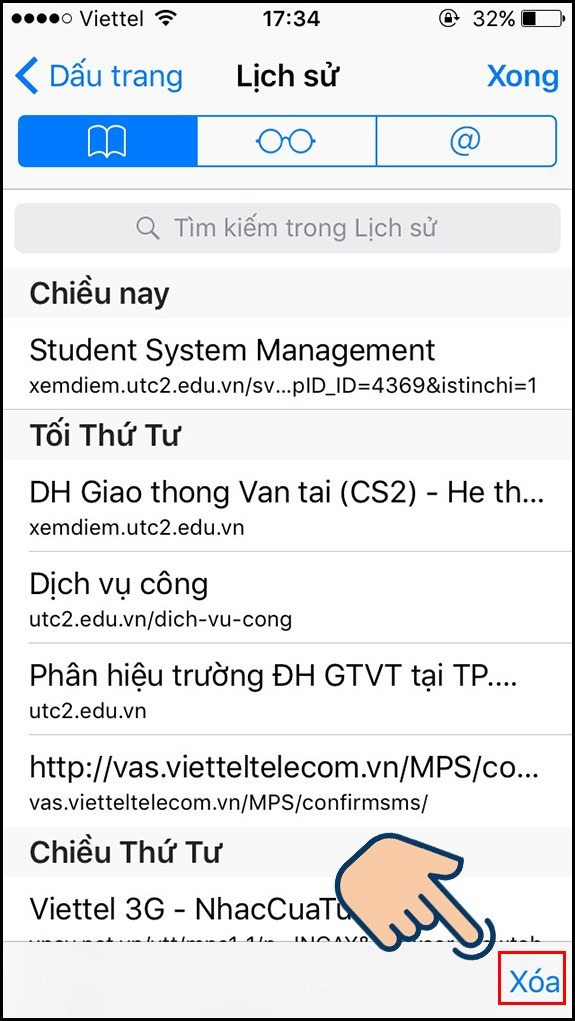 Cách xóa lịch sử web ẩn danh trên điện thoại iPhone