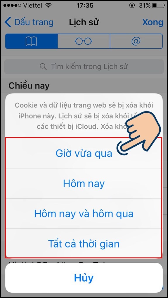 cách xóa lịch sử web ẩn danh