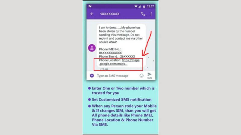 Định vị vị trí số điện thoại bằng IMEI bước ba