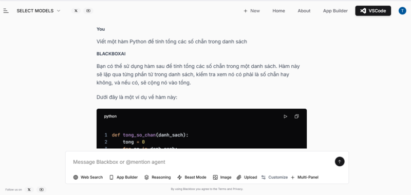 cách sử dụng Blackbox AI