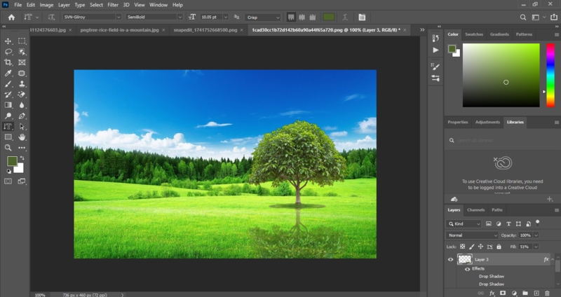 Cách đổ bóng trong photoshop