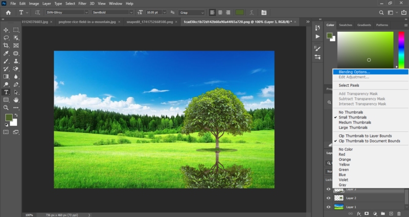 Cách đổ bóng trong photoshop