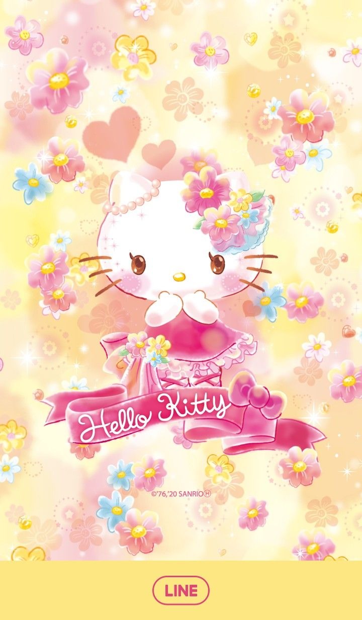 Hình nền Hello Kitty hoa anh đào