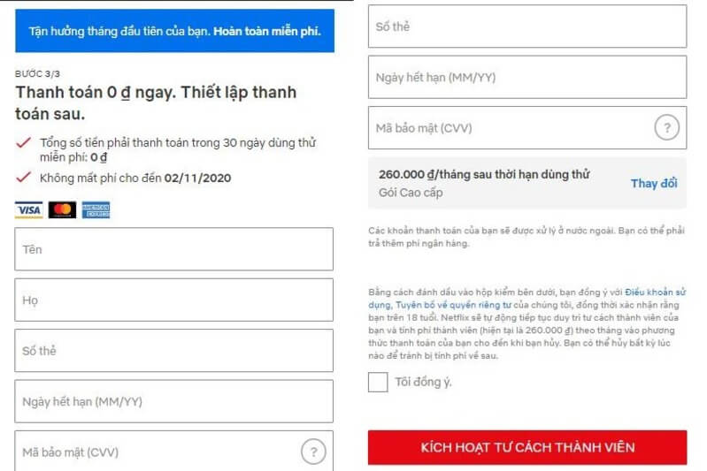 Hướng dẫn đăng ký tài khoản dùng thử Netflix 4