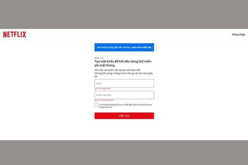 Hướng dẫn đăng ký tài khoản dùng thử Netflix 2