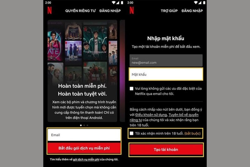 Hướng dẫn xem Netflix miễn phí trên Android 2