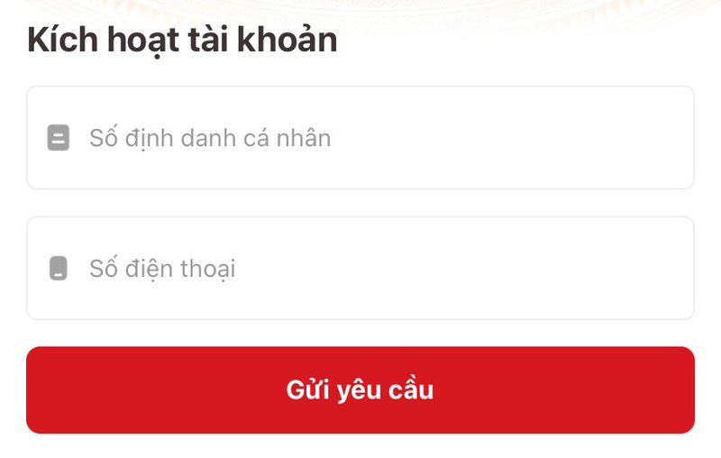 Nhập thông tin xác thực cơ bản