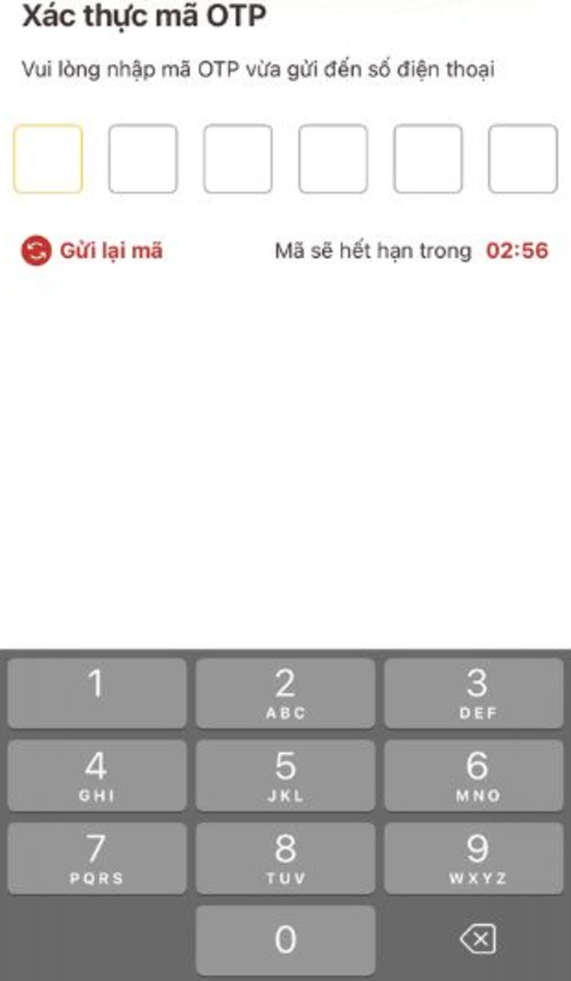 Xác minh bằng mã OTP