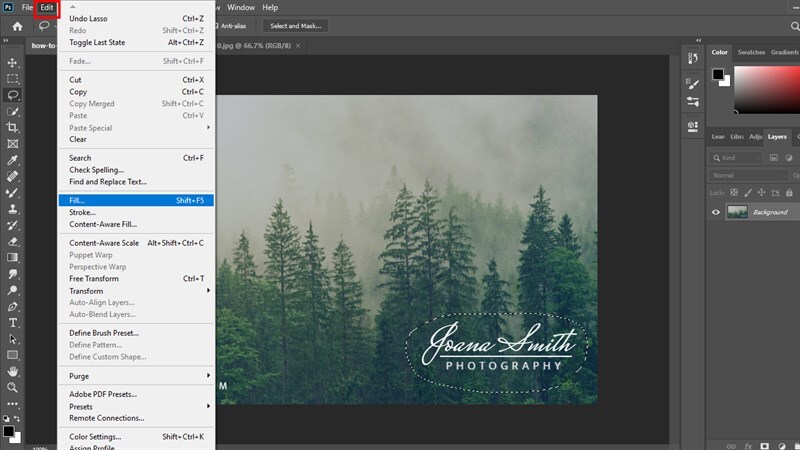 cách xóa watermark trên ảnh bằng Photoshop