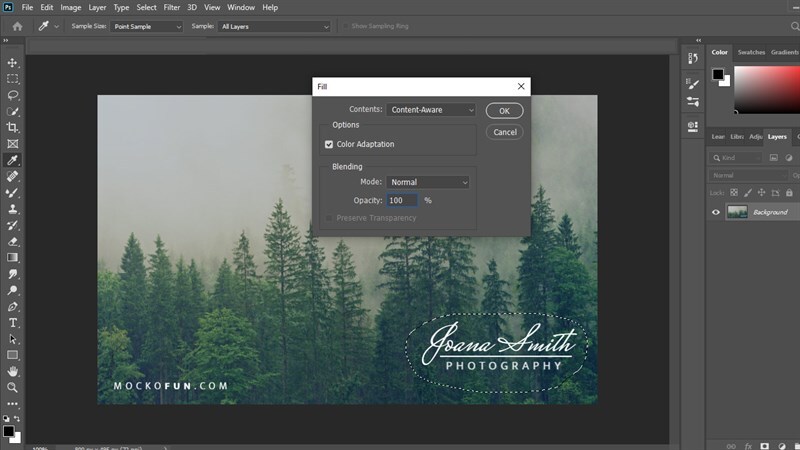 cách xóa watermark trên ảnh bằng Photoshop