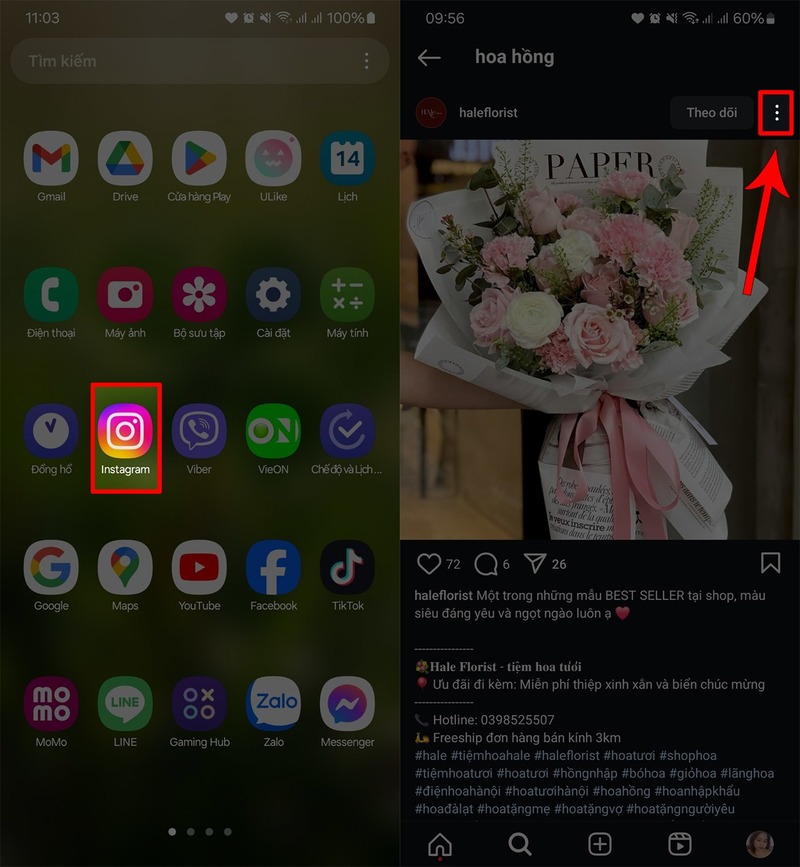 tải ảnh Instagram về điện thoại bằng IG1S 1