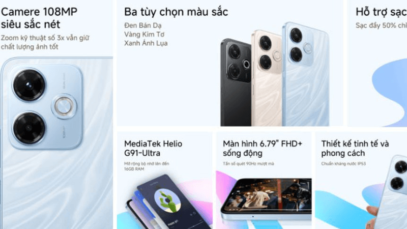 điện thoại 8GB 128GB dưới 5 triệu