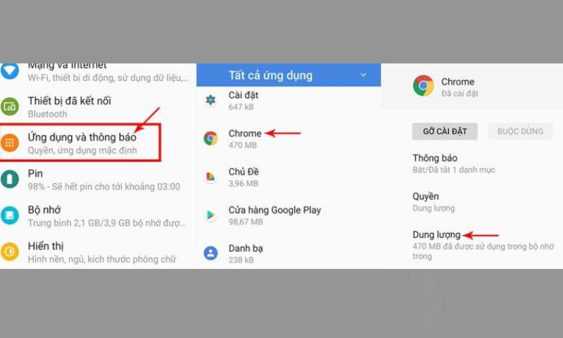 xóa bộ nhớ đệm trên Samsung 