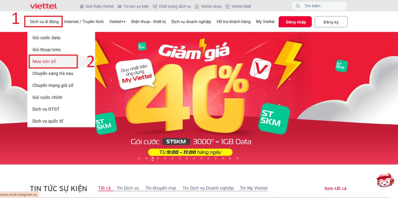 Mua online trên website Viettel hoặc đại lý sim số đẹp