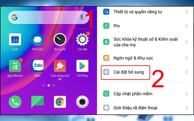Cách chạy lại chương trình điện thoại Oppo