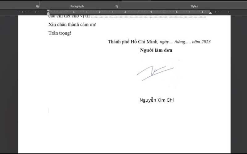 Hoàn thiện chữ ký với nền trong suốt