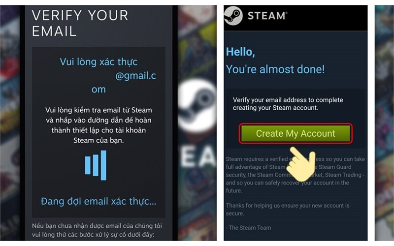 Xác thực tài khoản qua email