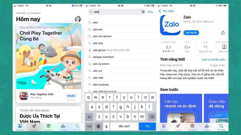 Mở App Store