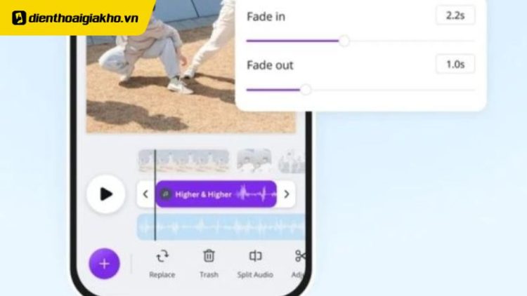 cách chèn nhạc vào canva