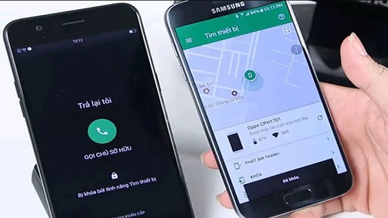 Định vị giữa điện thoại Samsung và iPhone