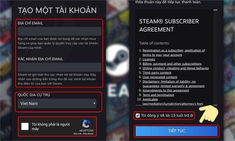 cách tải steam