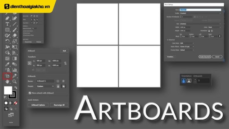 cách tạo Artboard trong Photoshop