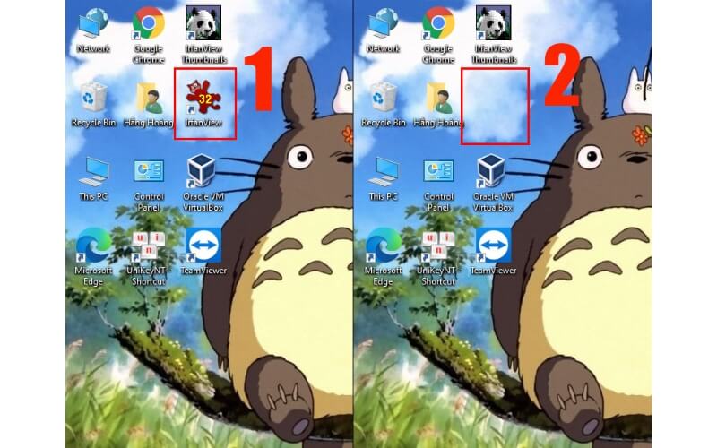 chọn Delete ứng dụng sẽ ẩn