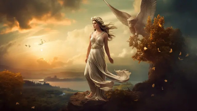 Nữ thần Aphrodite xuất hiện trên bầu trời