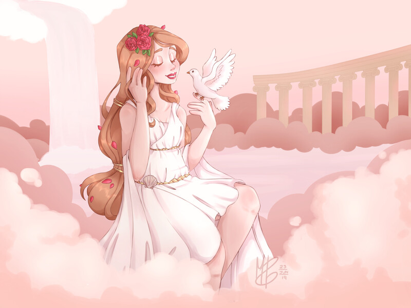 Hình nền nữ thần Aphrodite anime