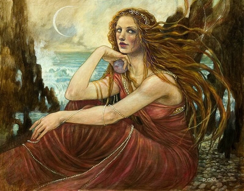 Hình nền nữ thần Aphrodite cận mặt bằng tranh sơn dầu