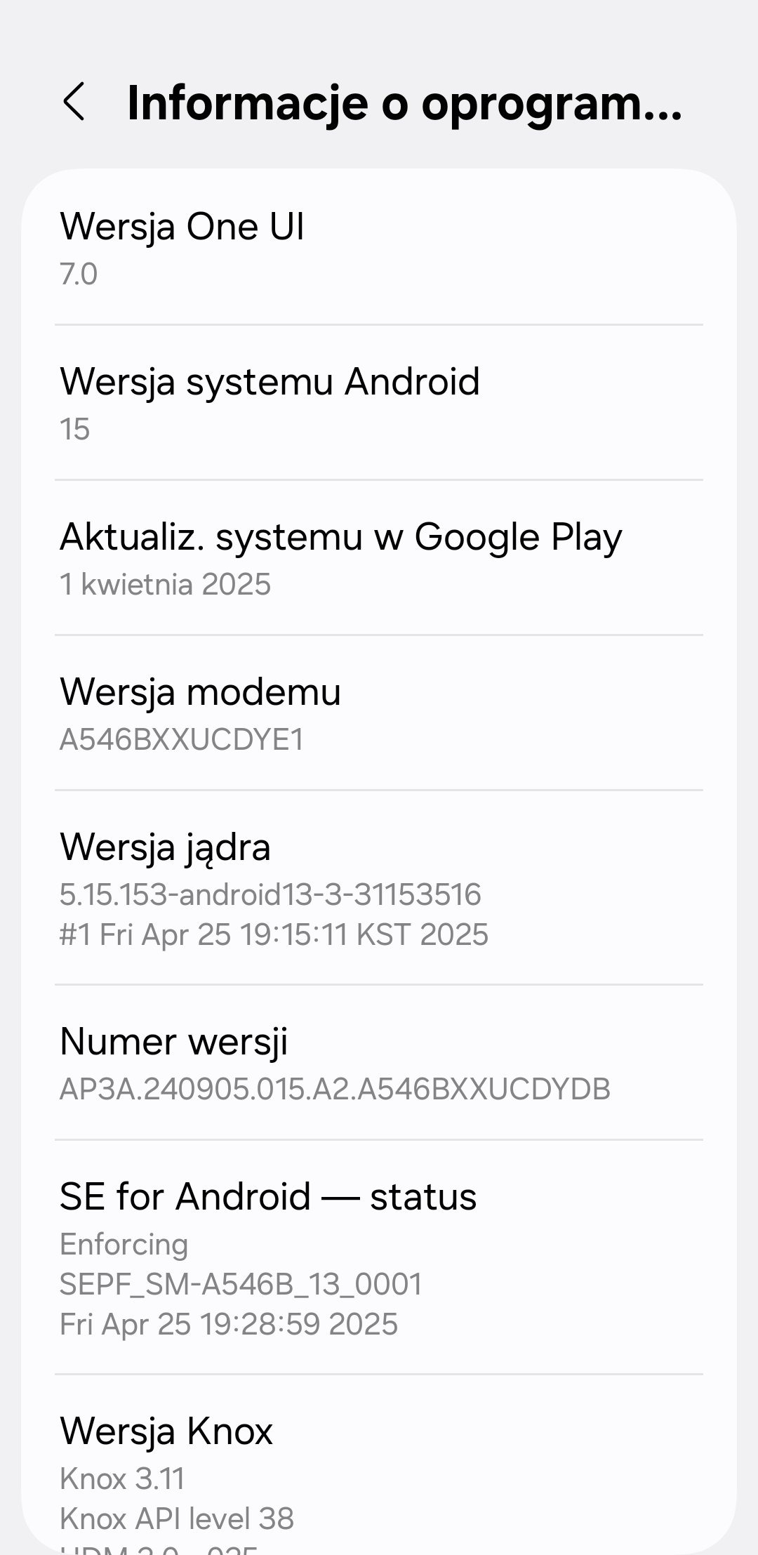 Galaxy A54 One UI 7