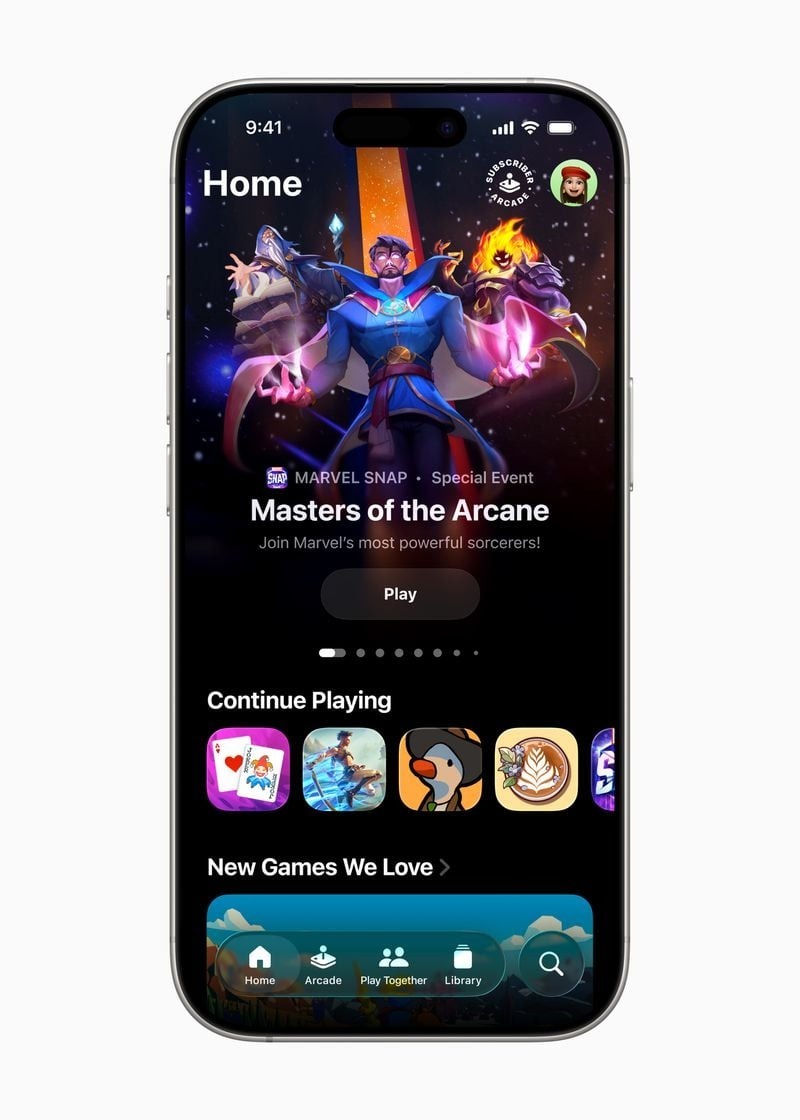 Ứng dụng Apple Games mới