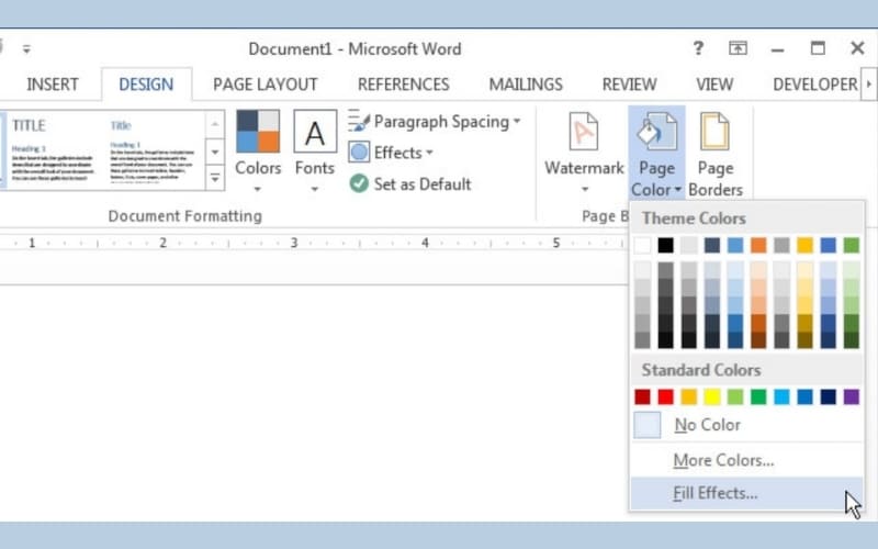 Cách chèn hình làm nền cho trang Word