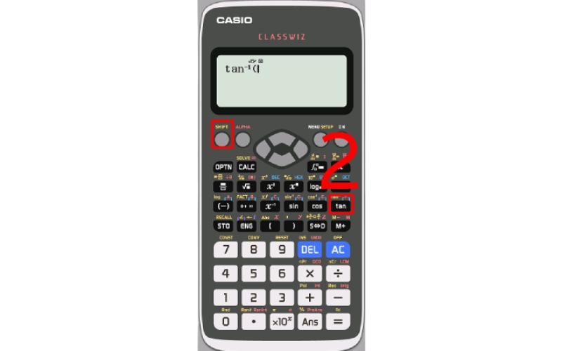 Cách tính tan trên máy tính Casio