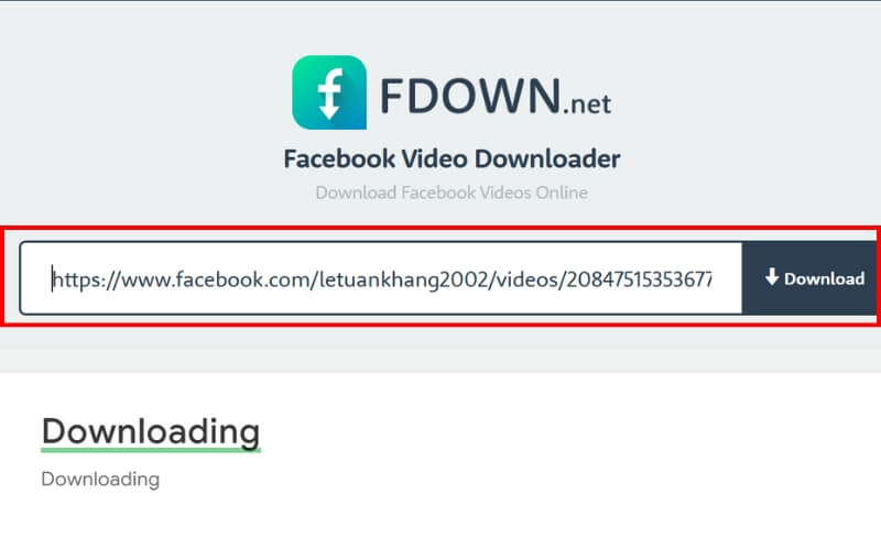 Dán liên kết video và tải về
