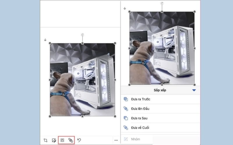 Sử dụng các công cụ căn chỉnh để điều chỉnh