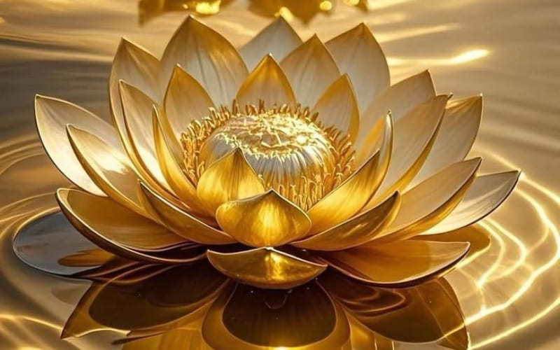 ảnh nền hoa sen vàng