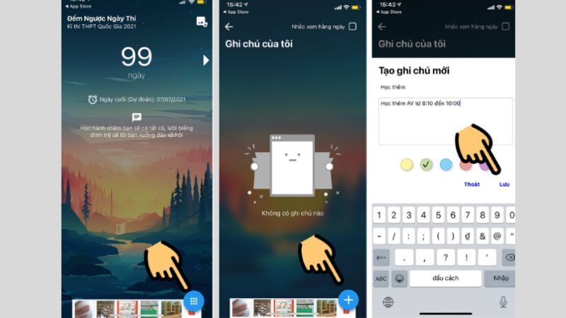 app đếm ngược ngày thi đại học