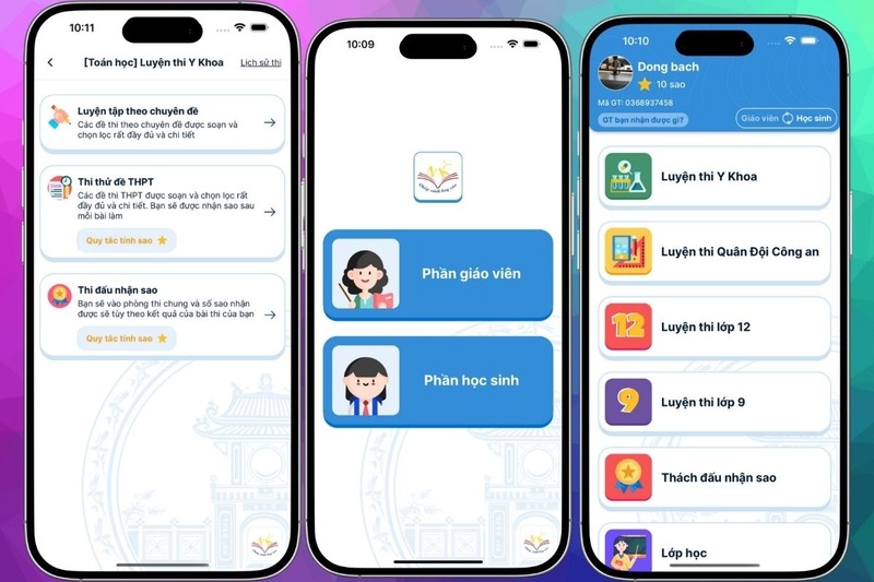app ôn thi đại học VinaTest