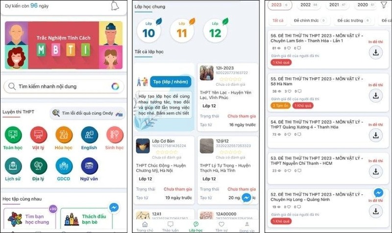 app ôn thi đại học ondy
