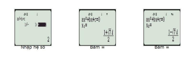 Bấm máy tính giải phương trình bậc 2,3,4 với hệ số thực 