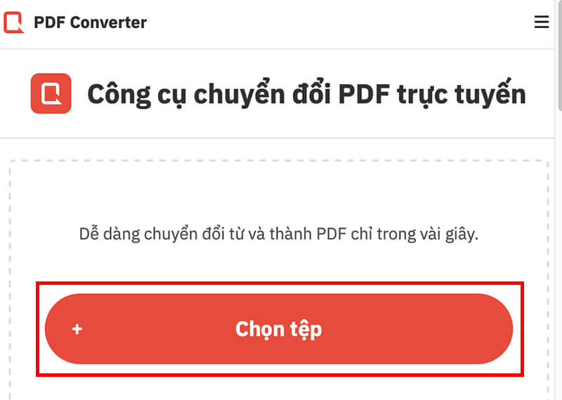 Chuyển file thông qua PDF Converter 1