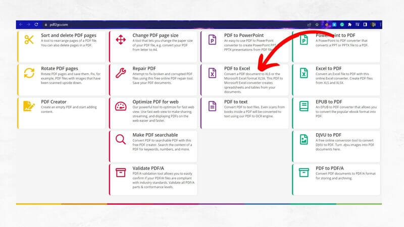 Cách chuyển file PDF sang Excel trên máy tính