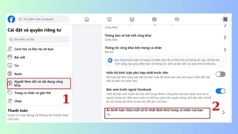 cách ẩn comment trên facebook