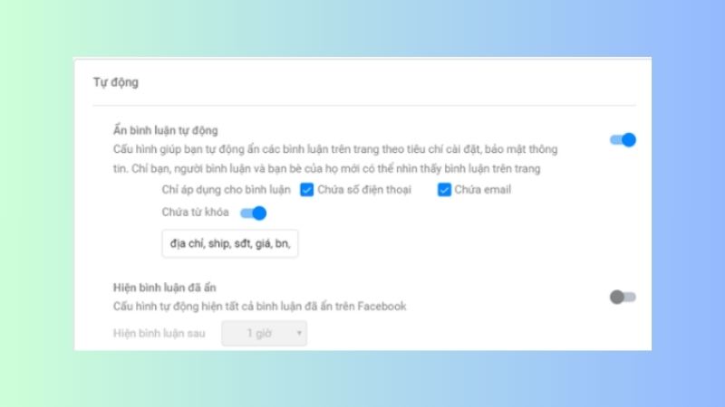 Ẩn bình luận bằng phần mềm hỗ trợ