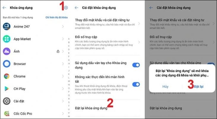 Cách mở lại ứng dụng đã ẩn trên Realme