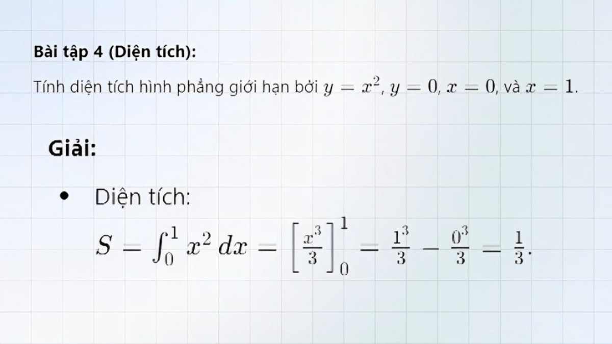 Tính diện tích hình phẳng, thể tích khối tròn xoay