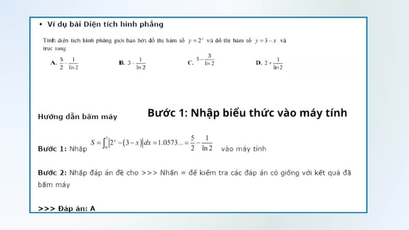Cách tính diện tích hình phẳng và thể tích khối tròn xoay